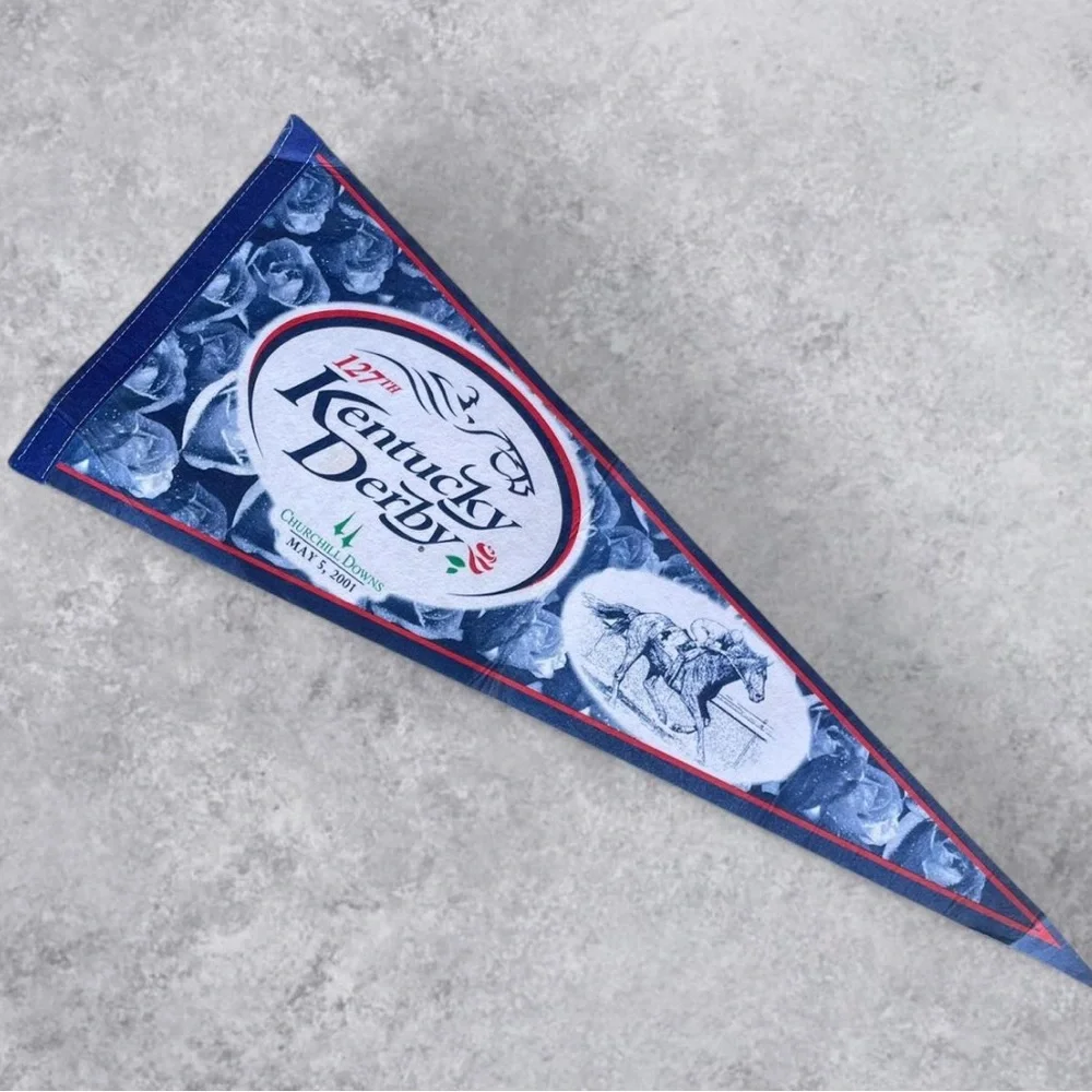 2001 Kentucky Derby 127th Churchill Downs Felt Pennant Banner